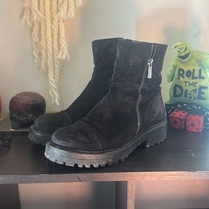 Thursday | Everyday Black Suede Raider Boots - 8 US - Good Used Condition